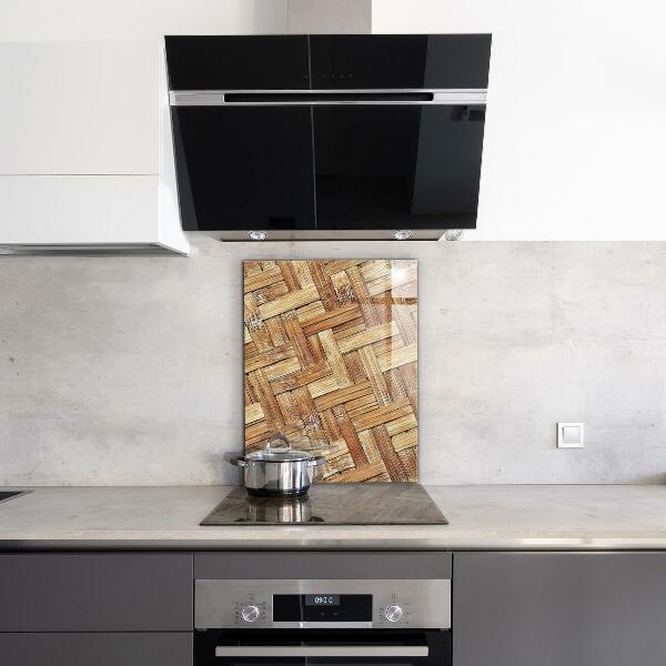 Stenska plošča za kuhinjo Pleteni bambusov ratan azija