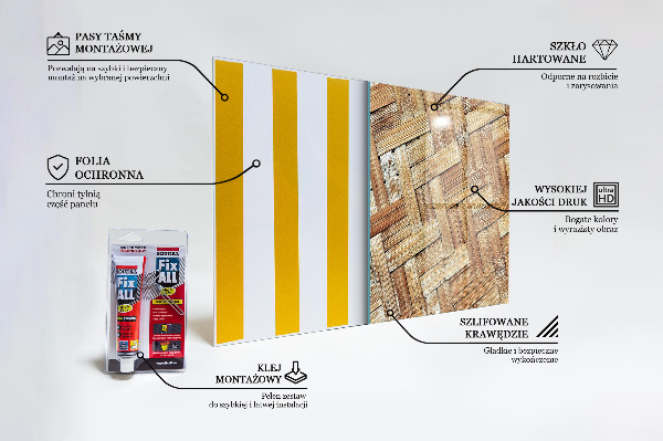 Stenska plošča za kuhinjo Pleteni bambusov ratan azija