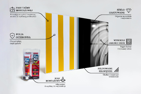 Stenska plošča za kuhinjo Črno-bela fotografija gerber