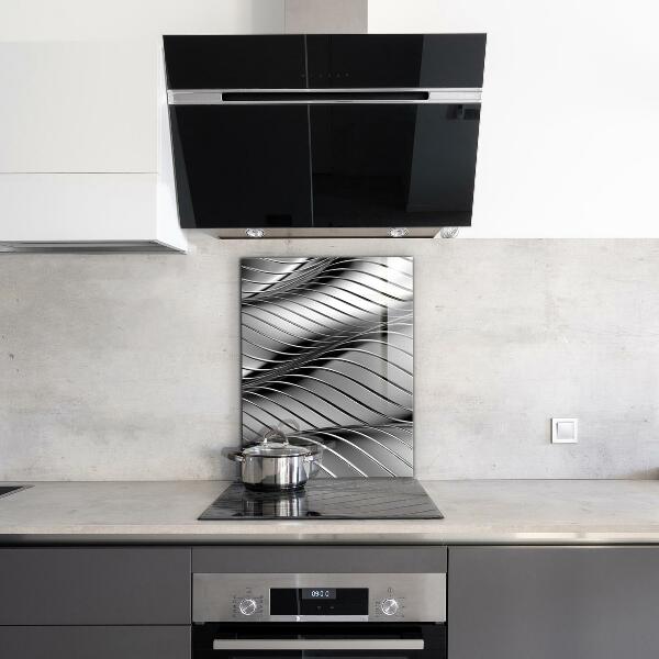 Stenska plošča za kuhinjo Abstrakcija kovinskih valov