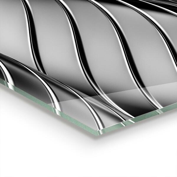 Stenska plošča za kuhinjo Abstrakcija kovinskih valov