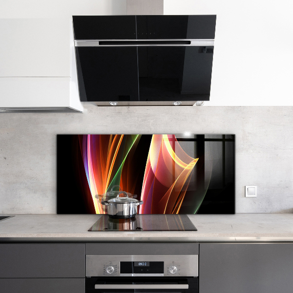 Stenska plošča za kuhinjo Abstrakcija energetskih valov