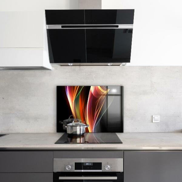 Stenska plošča za kuhinjo Abstrakcija energetskih valov