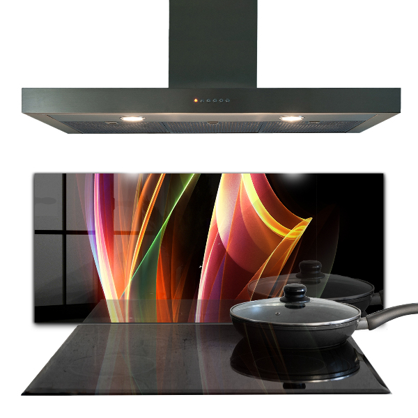 Stenska plošča za kuhinjo Abstrakcija energetskih valov