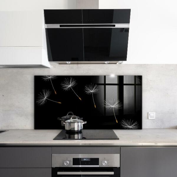 Stenska plošča za kuhinjo Dandelions in the wind