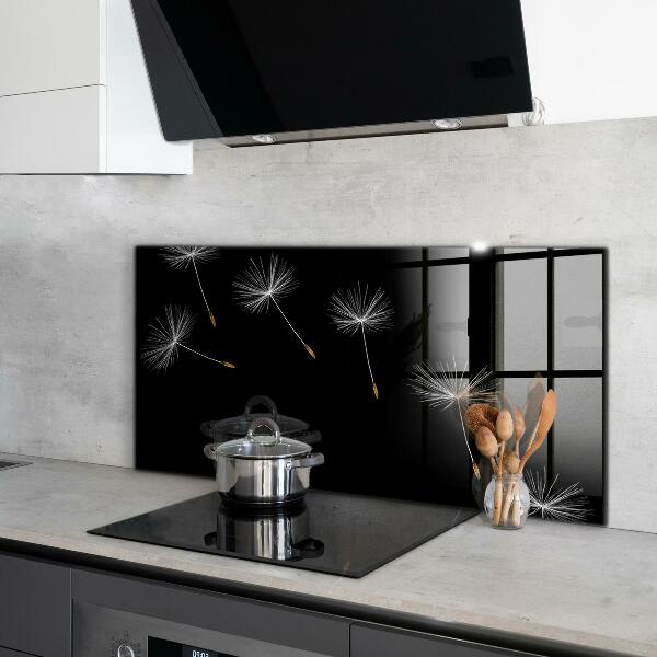 Stenska plošča za kuhinjo Dandelions in the wind