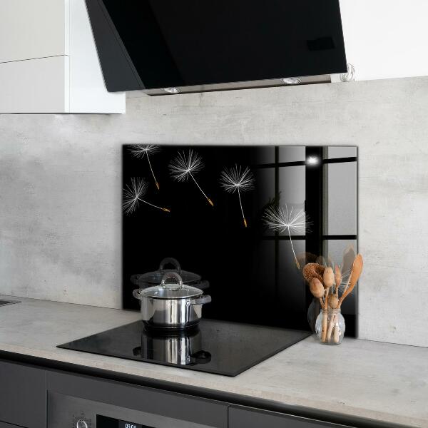 Stenska plošča za kuhinjo Dandelions in the wind