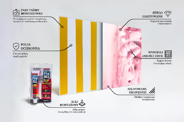Stenska plošča za kuhinjo Rožnata nežna roža