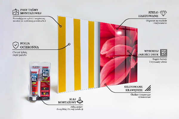 Stenska plošča za kuhinjo Energijska cvetna moč narave