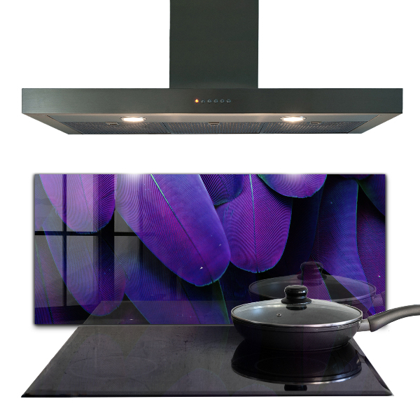 Stenska plošča za kuhinjo Eksotična ptičja perja