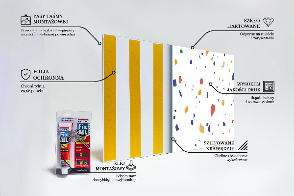 Stenska plošča za kuhinjo Terrazzo terrazzo pebbles