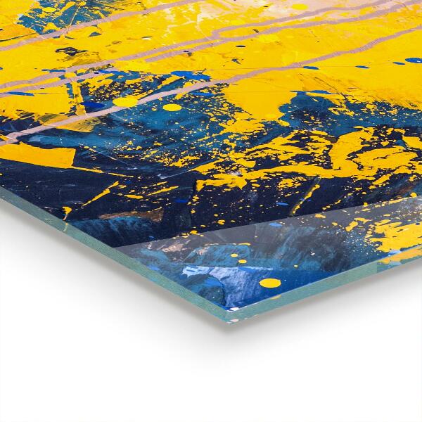 Stenska plošča za kuhinjo Abstraktna pisana barva