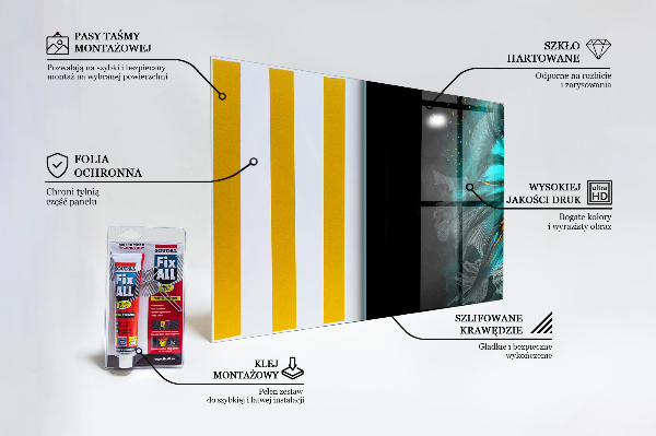 Stenska plošča za kuhinjo Tropske bojne ribe