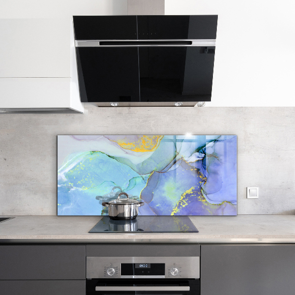 Stenska plošča za kuhinjo Abstrakcija modre energije