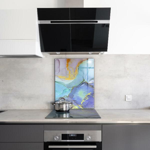 Stenska plošča za kuhinjo Abstrakcija modre energije