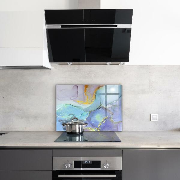 Stenska plošča za kuhinjo Abstrakcija modre energije