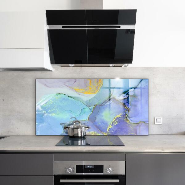 Stenska plošča za kuhinjo Abstrakcija modre energije