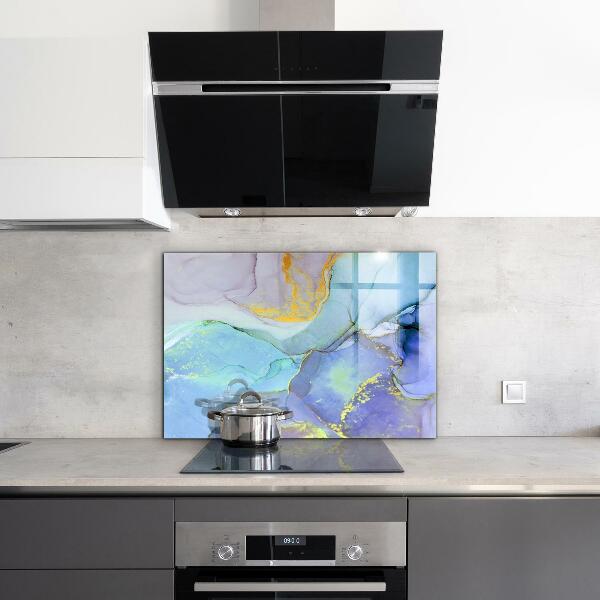 Stenska plošča za kuhinjo Abstrakcija modre energije