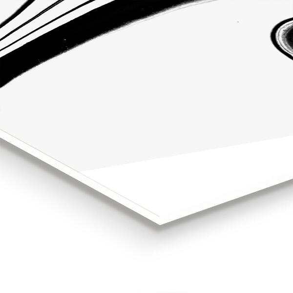 Stenska plošča za kuhinjo Črne črte iz belega marmorja