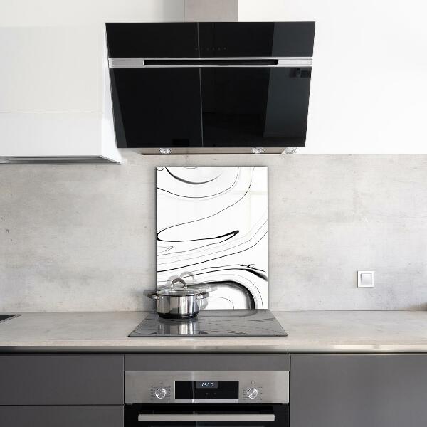 Stenska plošča za kuhinjo Bela marmorna struktura