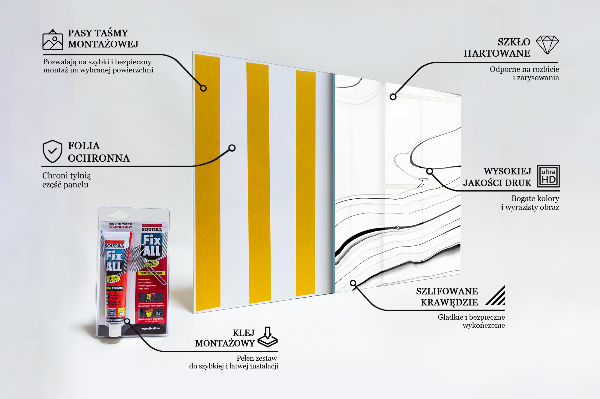 Stenska plošča za kuhinjo Bela marmorna struktura