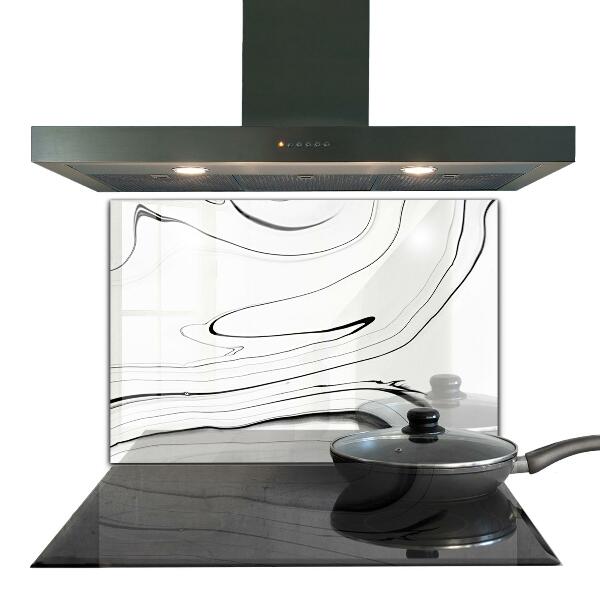 Stenska plošča za kuhinjo Bela marmorna struktura