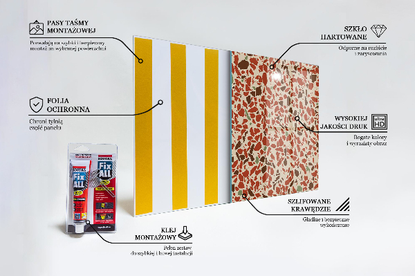 Stenska plošča za kuhinjo Struktura teraco kamna