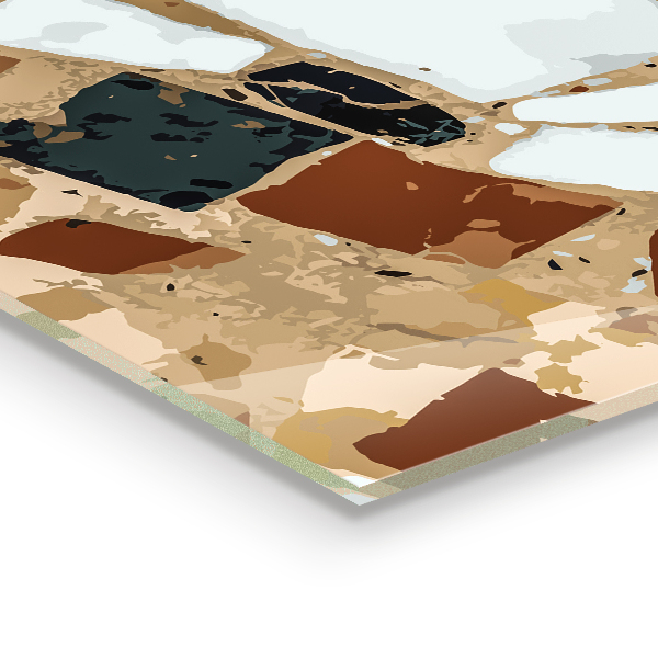 Stenska plošča za kuhinjo Naravni kamen teraco