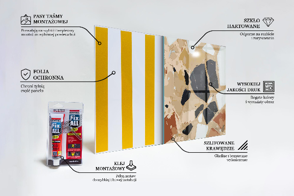 Stenska plošča za kuhinjo Naravni kamen teraco