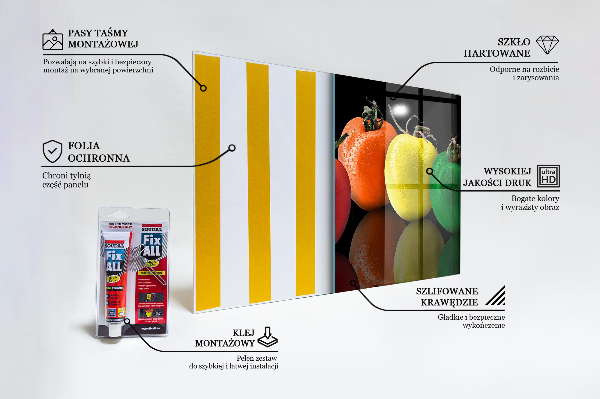 Zidna obloga za kuhinju Pisani sočni paradižniki