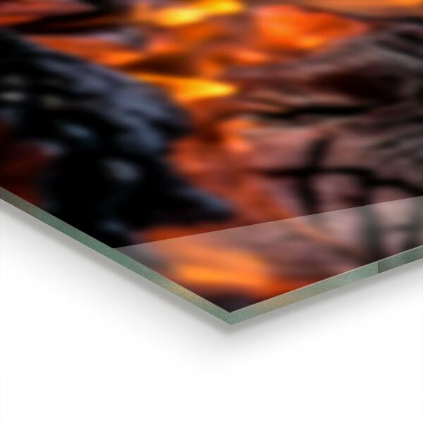 Stenska plošča za kuhinjo Goreči kresni ogenj