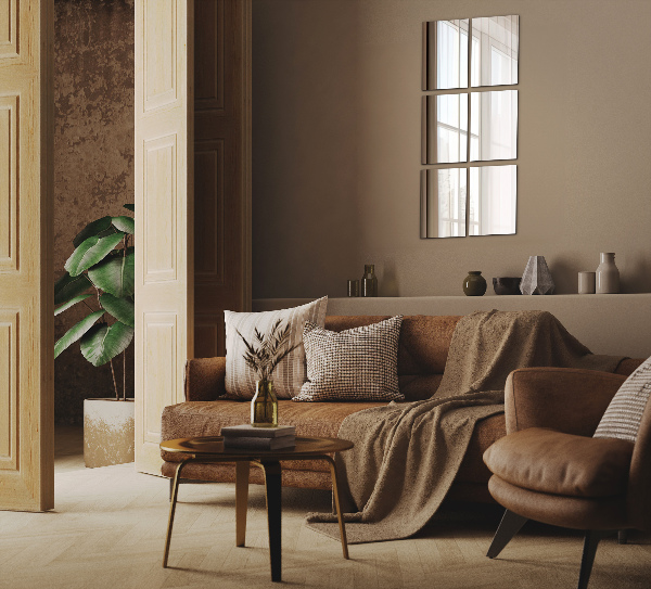 Samolepilne zrcalne ploščice 6 kos 30x16 cm