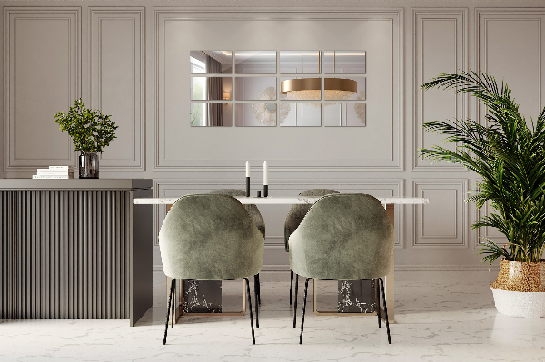 Zrcalne ploščice 6 kos 30x20 cm