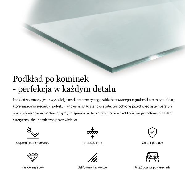 Steklo za kamin 60x60 cm