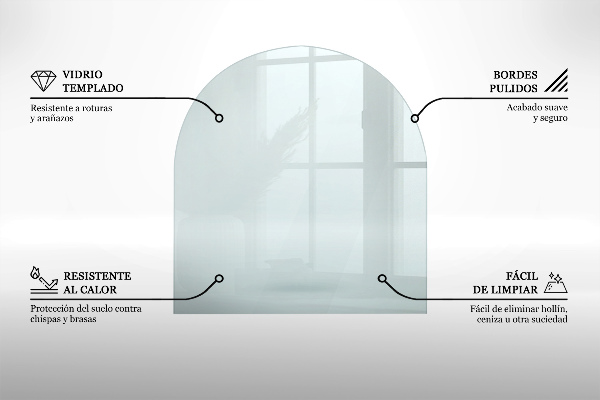 Steklo za kamin 100x100 cm