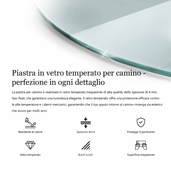 Steklo za kamin 100x100 cm