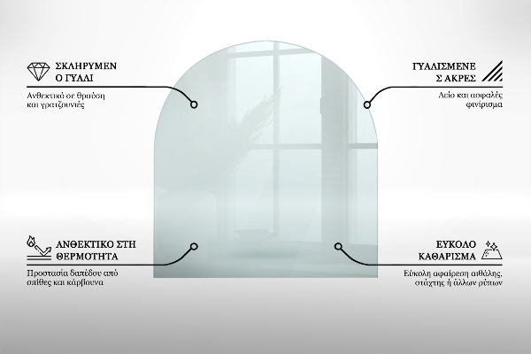 Steklo za kamin 100x100 cm