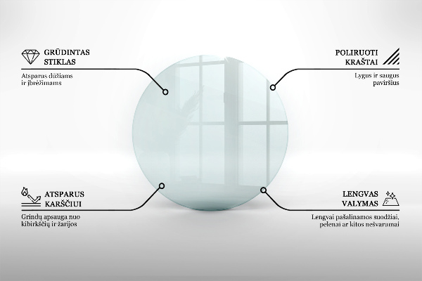 Podložna plošča za kamin fi50 cm