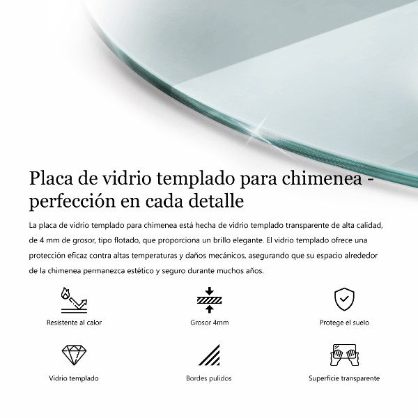 Podložna plošča za kamin fi50 cm