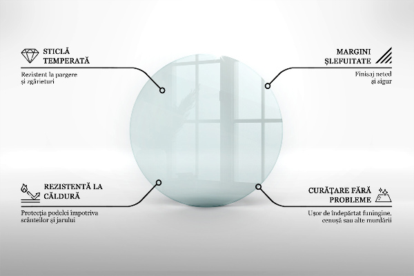 Podložna plošča za kamin fi50 cm