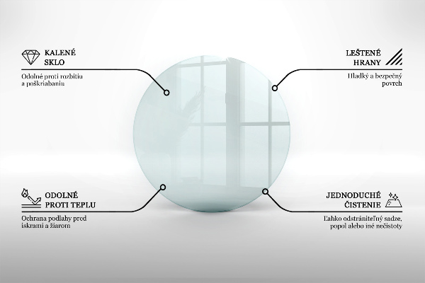 Podložna plošča za kamin fi60 cm