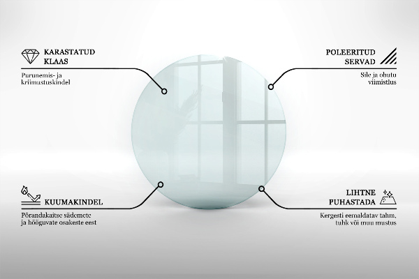 Podložna plošča za kamin fi70 cm