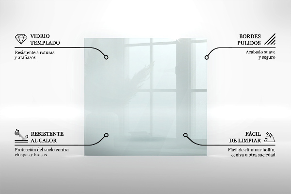 Steklo za kamin 100x50 cm
