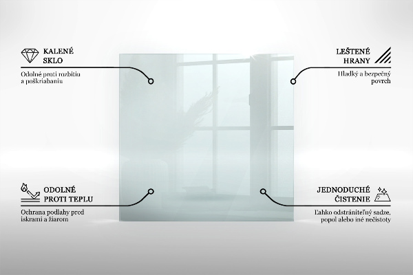 Steklo za kamin 120x80 cm