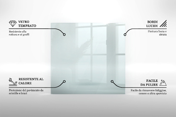 Steklo za kamin 120x80 cm