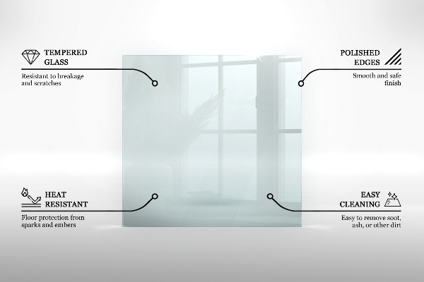 Steklo za kamin 120x80 cm