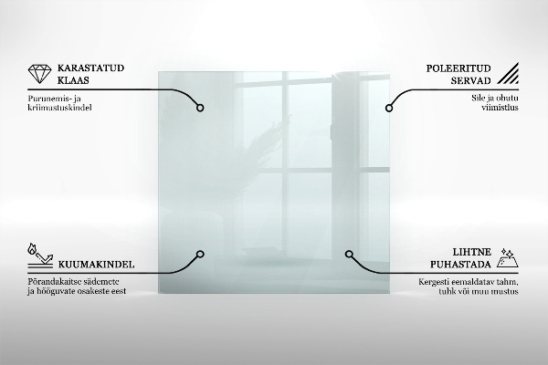 Steklo za kamin 125x50 cm