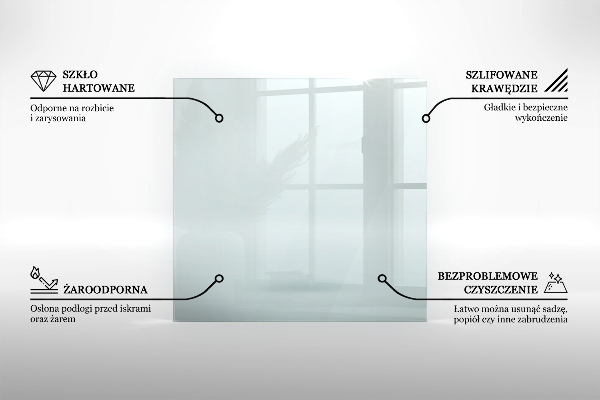 Steklo za kamin 125x50 cm