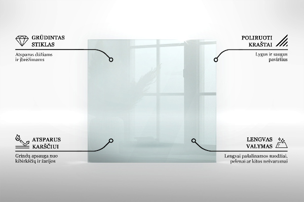Steklo za kamin 80x60 cm