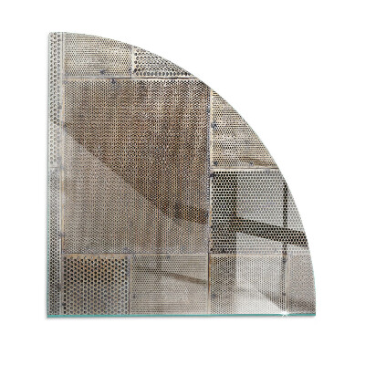 Četrtina kroga ognjevarno steklo za kamin Vzorec perforirane pločevine